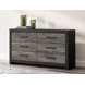 Ryderton Matte Black and Warm Gray 6 Drawer Dresser
