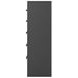 Ryderton Warm Gray and Matte Black 5 Drawer Chest