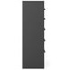 Ryderton Warm Gray and Matte Black 5 Drawer Chest