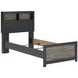 Ryderton Black and Gray Twin Panel Bookcase Bed