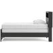 Ryderton Black and Gray Twin Panel Bookcase Bed