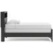 Ryderton Black and Gray Twin Panel Bookcase Bed