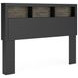 Ryderton Black and Gray Queen Panel Bookcase Bed