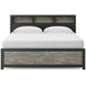 Ryderton Black and Gray King Panel Bookcase Bed