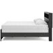 Ryderton Black and Gray King Panel Bookcase Bed