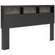 Ryderton Warm Gray and Matte Black King Bookcase Headboard