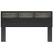 Ryderton Warm Gray and Matte Black King Bookcase Headboard