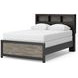 Ryderton Black and Gray Full Panel Bookcase Bed