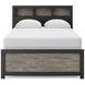 Ryderton Black and Gray Full Panel Bookcase Bed