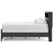 Ryderton Black and Gray Full Panel Bookcase Bed