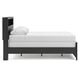 Ryderton Black and Gray Full Panel Bookcase Bed