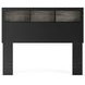 Ryderton Black and Gray Full Panel Bookcase Bed