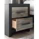 Ryderton Black and Gray 2 Drawer Nightstand