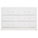 Marzoni White 6 Drawer Dresser and Rectangular Mirror