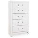 Marzoni Matte White 5 Drawer Chest