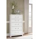 Marzoni Matte White 5 Drawer Chest