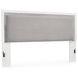 Marzoni White and Gray King Upholstered Panel Headboard and LED