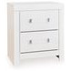 Marzoni Matte White 2 Drawer Nightstand