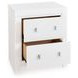 Marzoni Matte White 2 Drawer Nightstand