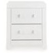 Marzoni Matte White 2 Drawer Nightstand