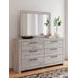 Ryderton Gray 6 Drawer Dresser and Rectangular Mirror