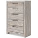 Ryderton Light Gray 5 Drawer Chest