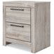 Ryderton Gray 2 Drawer Nightstand