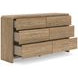 Dayella Warm Natural Brown Panel Bedroom Set
