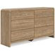Dayella Warm Natural Brown Panel Bedroom Set