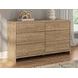 Dayella Warm Natural Brown 6 Drawer Dresser