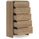 Dayella Warm Brown 5 Drawer Chest