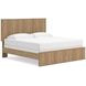 Dayella Warm Natural Brown King Panel Bed