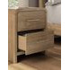 Dayella Warm Natural Brown 2 Drawer Nightstand with USB Charging