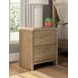Dayella Warm Natural Brown 2 Drawer Nightstand with USB Charging