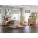 Fenderport Tan Twin Panel Bed with 2 Side Drawer Storage