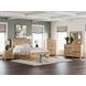 Allihauser Tan Queen Panel Bed with 4 Side Drawer Storage