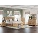 Allihauser Tan King Panel Bed with 2 Side Drawer Storage