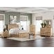 Allihauser Tan Full Panel Bed with Storage Footboard and 2 Side Drawer