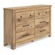 Allihauser Tan 6 Drawer Dresser