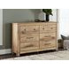 Allihauser Tan 6 Drawer Dresser