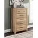 Allihauser Tan 5 Drawer Chest