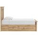 Fenderport Tan Twin Panel Bed with 2 Side Drawer Storage