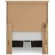 Allihauser Tan Twin Panel Bed with Storage Footboard and 4 Side Drawer