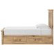 Allihauser Tan Twin Panel Bed with Storage Footboard and 4 Side Drawer