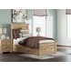 Allihauser Tan Twin Panel Bed with Storage Footboard and 2 Side Drawer