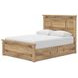 Allihauser Tan Queen Panel Bed with 4 Side Drawer Storage