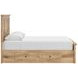 Allihauser Tan Queen Panel Bed with 4 Side Drawer Storage