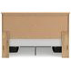 Allihauser Tan King Panel Bed with 4 Side Drawer Storage