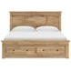 Allihauser Tan King Panel Bed with 4 Side Drawer Storage