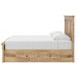 Allihauser Tan King Panel Bed with 4 Side Drawer Storage